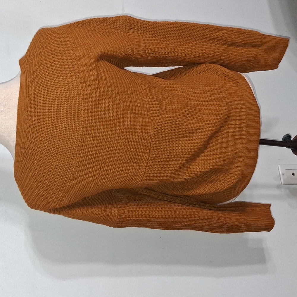 Beautiful Burnt Sienna Brown Sweater- W Sz Large - Picture 4 of 6